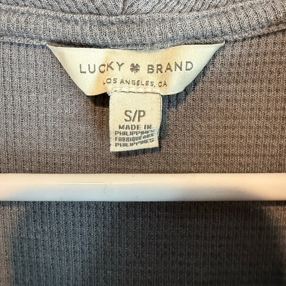 Lucky Brand Gray Cowl Neck Waffle Knit Sweater - Picture 9 of 9